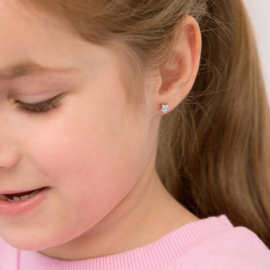 Kinderoorbellen Sterling zilver 925 met schroefsluiting Ster "In Season Jewelry"