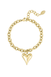 Chirurgisch stalen armband "Love rules"