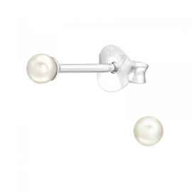 Oorbellen Sterling zilver 925 Parel cream