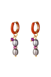 Creolen Chirurgisch staal Pearl