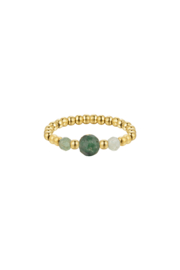 Ring natuurstenen collectie Green & gold