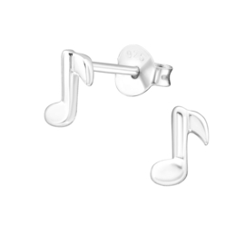 Kinderoorbellen Sterling zilver 925 Muzieknoot