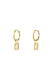 Creolen Chirurgisch staal Classy sparkle pink