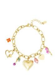Chirurgisch stalen armband "Love beads"