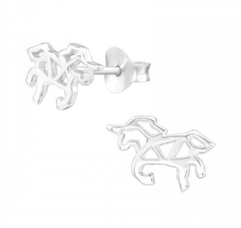 Kinderoorbellen Sterling zilver 925 Unicorns