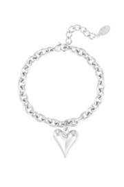 Chirurgisch stalen armband "Love rules"