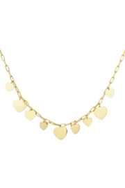 Chirurgisch stalen ketting "Hearts"