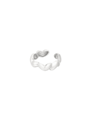 Chirurgisch stalen ring Hearts around