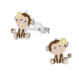 Kinderoorbellen Sterling zilver 925 Aapjes
