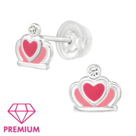 Kinderoorbellen Sterling zilver 925 Kroon