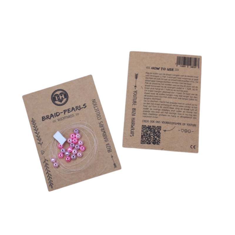 Braid Pearls - Licht roze/fuchsia/Lila