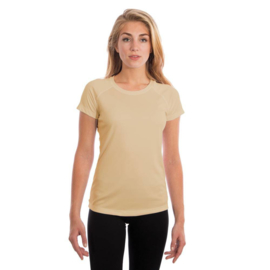 Vapor Korte Mouw Dames Solar Sublimatie Shirt Lichtgeel