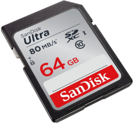 SanDisk 64GB SDXC Ultra UHS-I 80MB/s