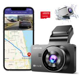 AZDome M63 True 4K 2CH 64gb Wifi GPS dashcam