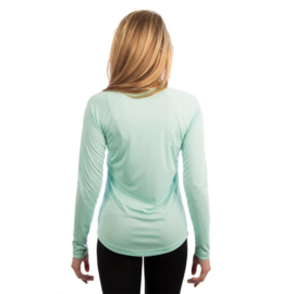 Vapor Lange Mouw Dames Sublimatie Solar Shirt Zeegras Groen