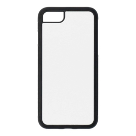 Apple iPhone 7 / 8 Sublimatie Telefoonhoesje Zwart - Rubber