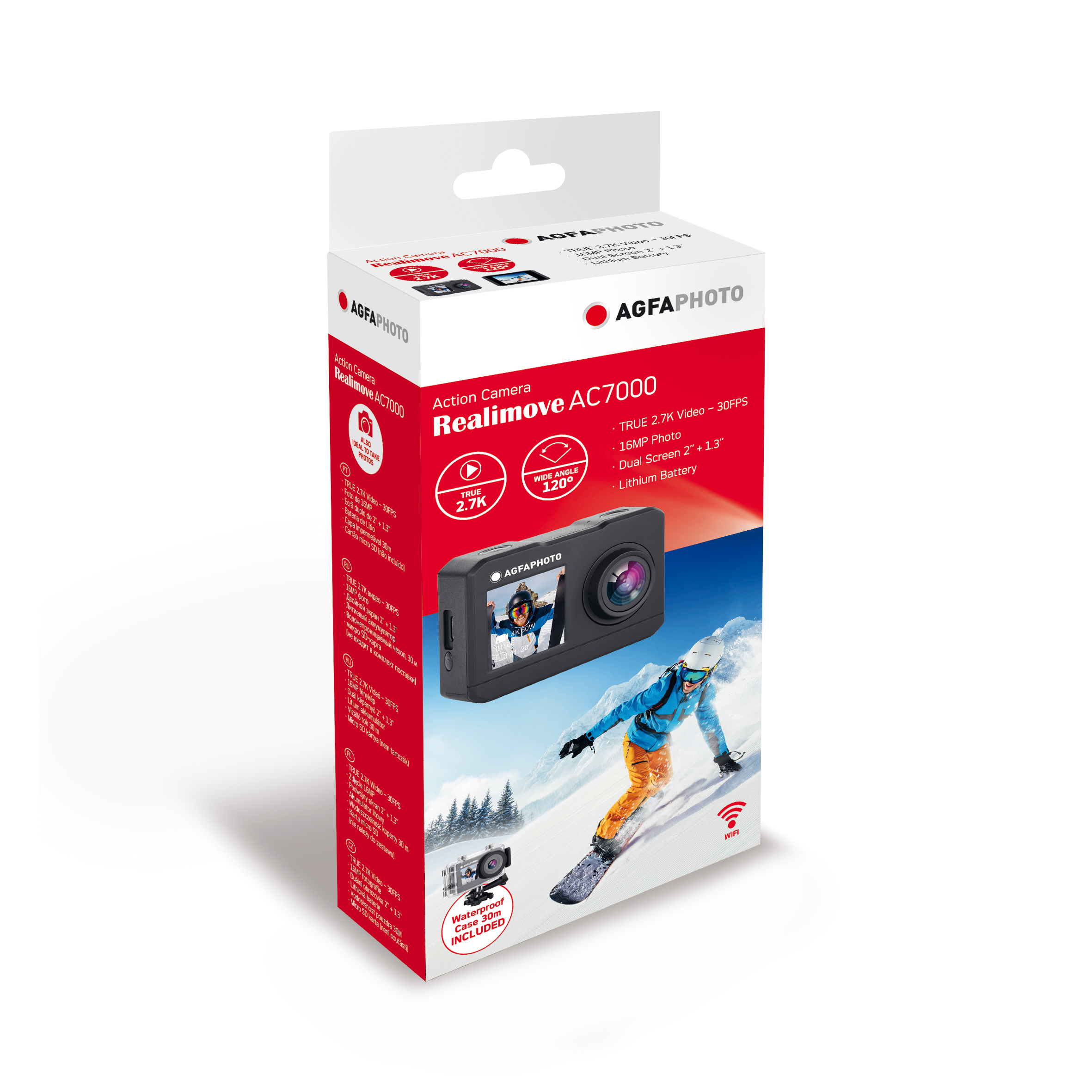 AGFA Photo Actioncam Dual screen WIFI 120°wide angle