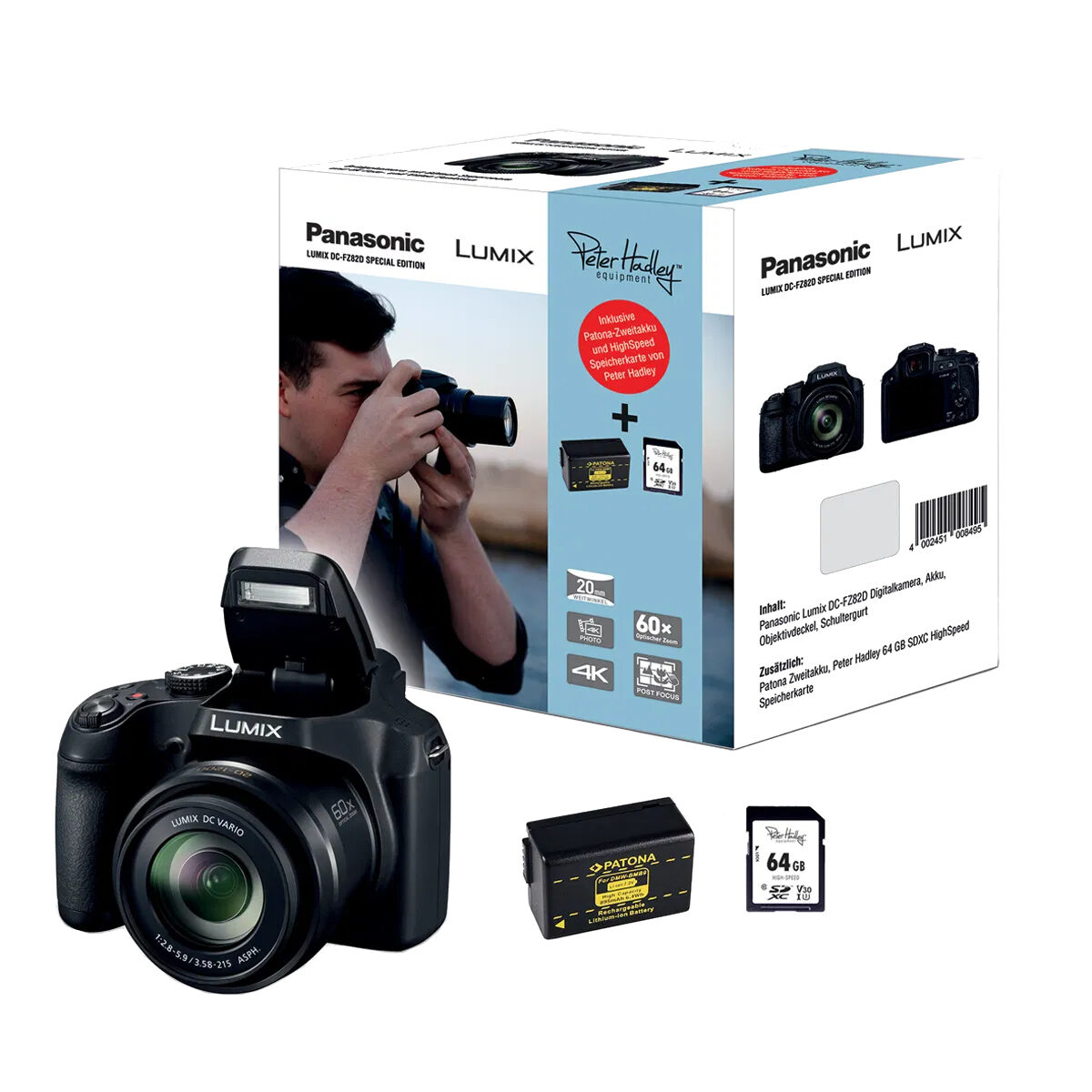 Panasonic DC-FZ82D Special Edition + 64 GB kaart + extra accu