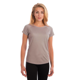 Vapor Korte Mouw Dames Solar Sublimatie Shirt Athletic Grijs