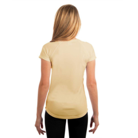 Vapor Korte Mouw Dames Solar Sublimatie Shirt Lichtgeel