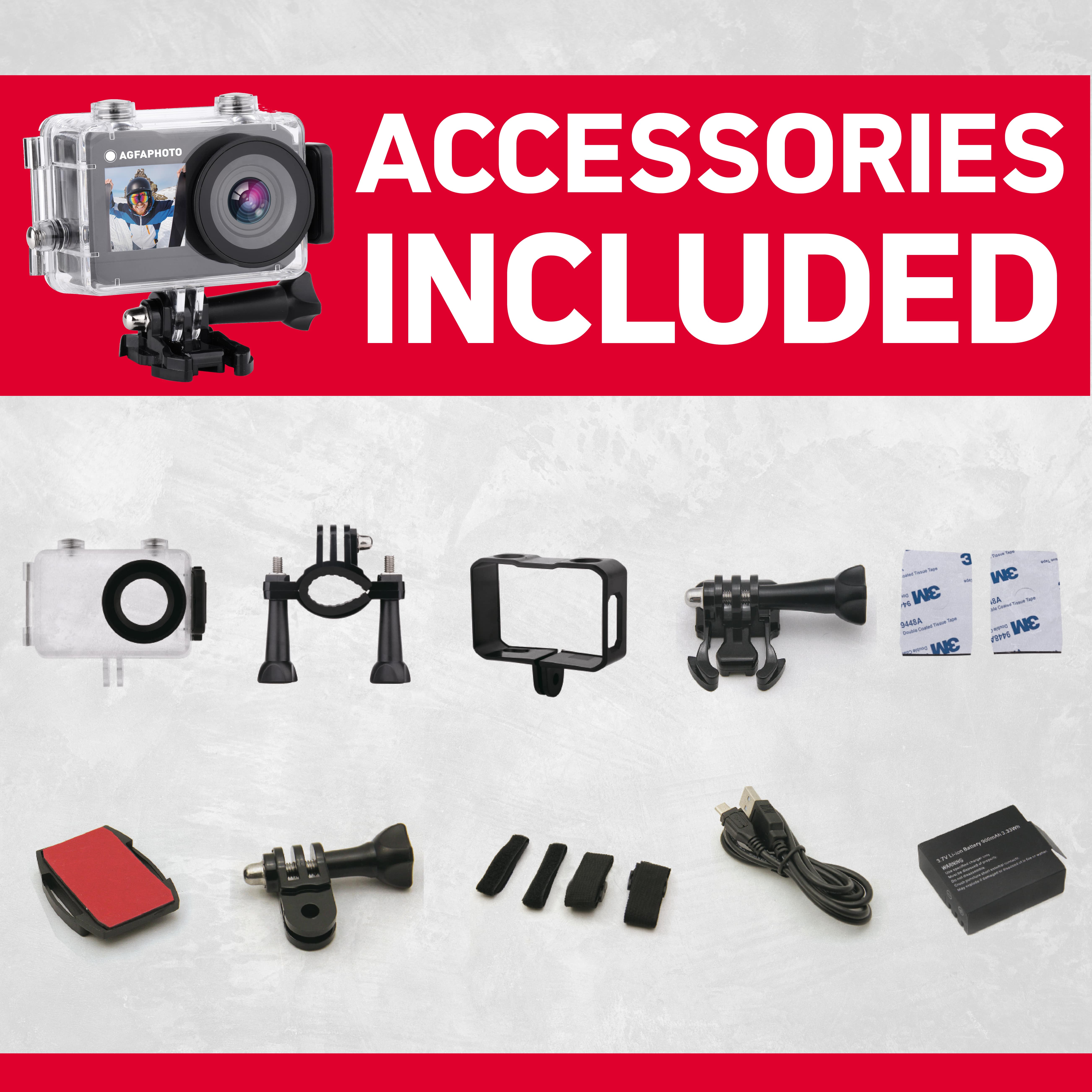 AGFA Photo Actioncam Dual screen WIFI 120°wide angle