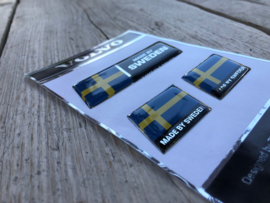 VOLVO Stickerset Chroomline + Zweeds rubber vlaglabel (alle types)