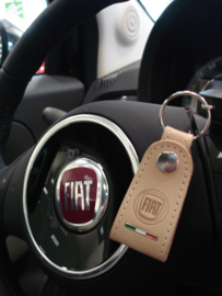 Fiat keychain leather