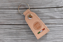 Fiat keychain leather