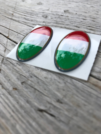 ITALIAN STICKER  oval 40x20mm 2 pc