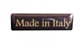 ITALIE STICKER  MADE IN ITALY 35x10mm 4 stuks