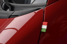 FIAT GIFTSET  Sleutelhanger tuigleer + vlaglabel tricolore