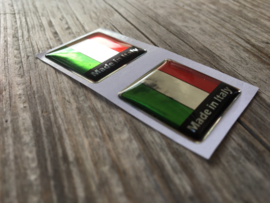 ITALIE STICKER CHROOM LOOK 25x25mm 2 stuks