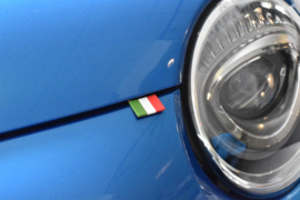 FIAT GIFTSET  Sleutelhanger tuigleer + vlaglabel tricolore