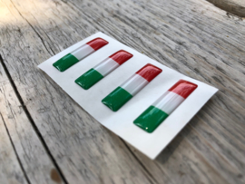 ITALIE STICKER 25x7mm 4 stuks