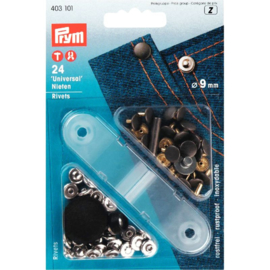 Prym Siernieten Zilver-Zwart 9mm - 403.101