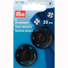 Prym aannaaidrukknoop 30 mm zwart - 341.780