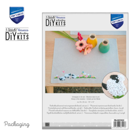 Placemat borduurkit - Schaapjes in de wei