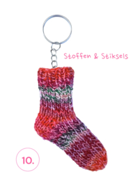 Mini sok sleutelhanger breipakket - no. 10