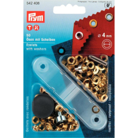 Prym Ringen/Schijven 4mm Goud - 542.408