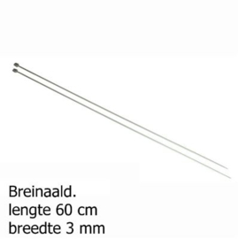 Pony extra lange breinaalden 3.0 mm