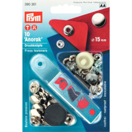 Prym Naaivrijedrukknopen Zilver 15mm - 390.301