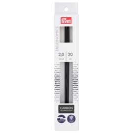 Prym Ergonomics sokkenbreinaalden Carbon 20 cm 2,0 mm - 194.220