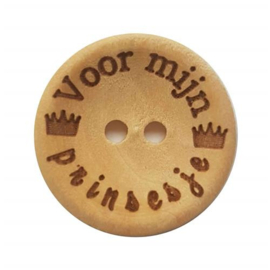 Knoop 'Voor mijn prinsesje' - 20 mm