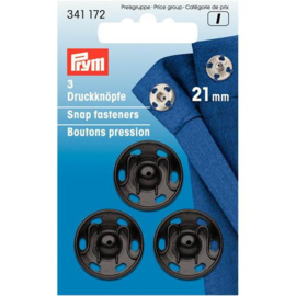 Prym aannaai drukknopen 21 mm zilver - 341.172