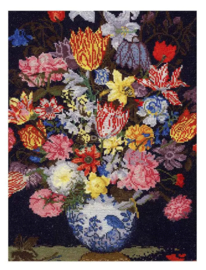 DMC Kruissteek kit A still life of flowers - Museum collectie