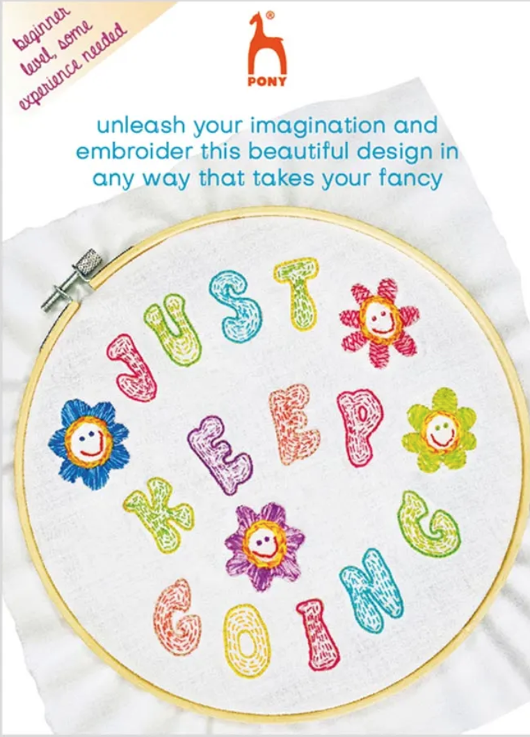 Pony Easy stitch borduurkit Just keep going