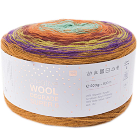 SALE - Rico Design Creative Wool Degrade Super 6 - No. 012