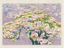 DMC Kruissteek kit Cherry blossom - Museum collectie