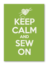 Kaart 'Keep calm and sew on'