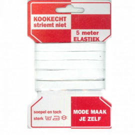 Elastiek 10mm wit - 5 meter